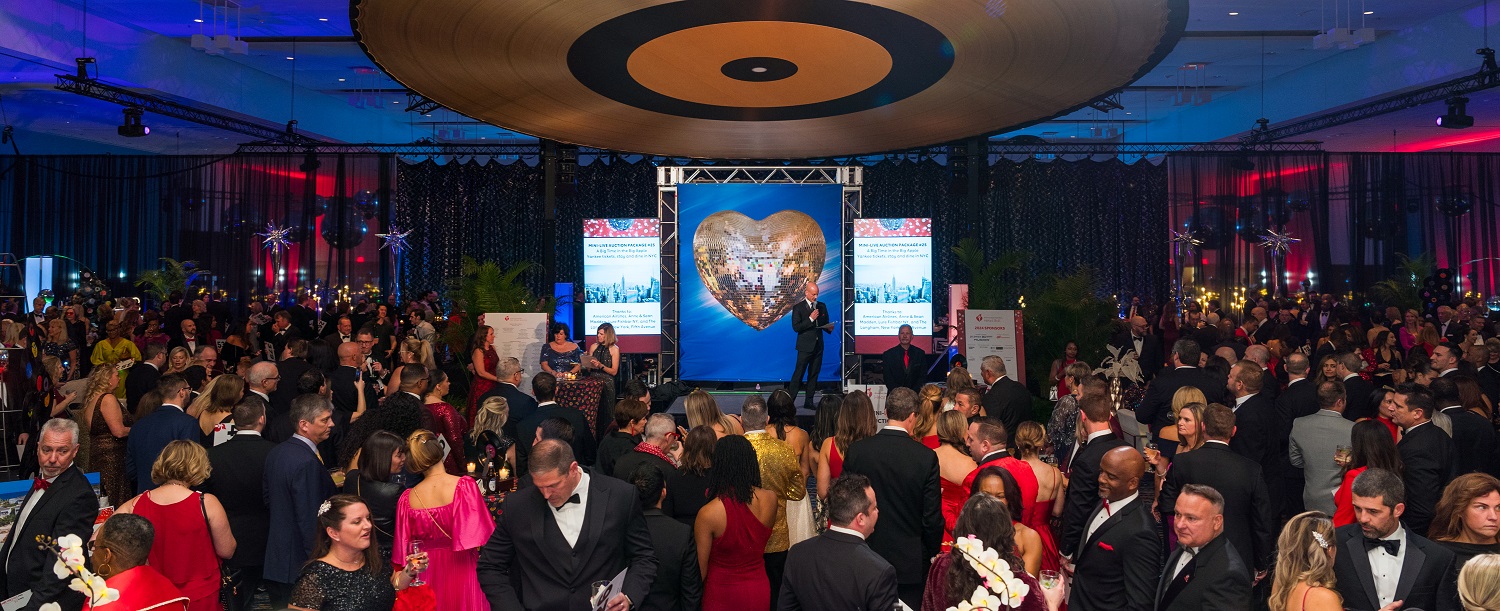 Crowded ballroom dance floor.